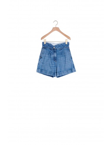 Short en jean à ceinture matelassée rembourrage situé sous