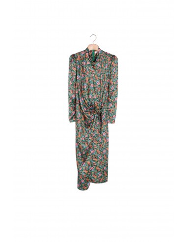 Robe mi-longue à imprimé Fleurs offre 