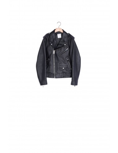 Blouson biker en cuir en linge