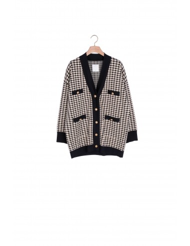 Cardi-coat long en pied de coq online