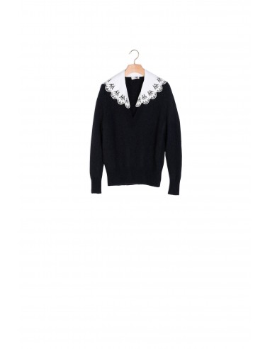 Pull avec col en popeline online